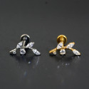Elegant Titanium Leaf Design Jewelry