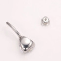 Titanium 14G (1.6MM) Internally Threaded AB Stone Water Drop Belly Button Piercing 10MM