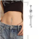 Titanium 14G (1.6MM) Externally Threaded Flower Dangling Belly Button Piercing 10MM