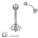 Crystal Bee Belly Piercing