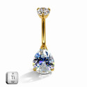 Titanium Teardrop Belly Piercing – Internally Threaded