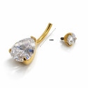 Titanium Teardrop Belly Piercing – Internally Threaded