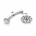 Titanium Floating Belly Piercing – Flower Top