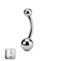Titanium Plain Ball Belly Piercing Jewelry