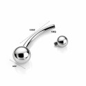 Titanium Plain Ball Belly Piercing Jewelry