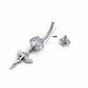 Titanium Angel Dangle Belly Bar