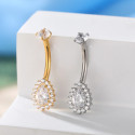 Premium Titanium Pear-Shaped Belly Ring | 14G (1.6MM) | 10MM Bar