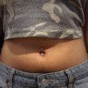 Premium Titanium Pear-Shaped Belly Ring | 14G (1.6MM) | 10MM Bar