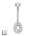 Premium Titanium Pear-Shaped Belly Ring | 14G (1.6MM) | 10MM Bar