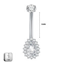 Premium Titanium Pear-Shaped Belly Ring | 14G (1.6MM) | 10MM Bar