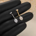 Premium Titanium Sunflower Belly Ring | 14G (1.6MM) | 10MM Bar