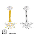 Crystal Bee Belly Piercing