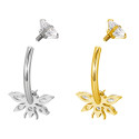 Crystal Bee Belly Piercing
