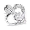 Titanium 16G (1.2MM) Internally Threaded Heart Stud