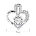 Titanium 16G (1.2MM) Internally Threaded Heart Stud