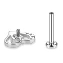 Titanium 16G (1.2MM) Internally Threaded Heart Stud