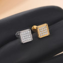 ASTM F136 Titanium 16G (1.2MM) Internally Threaded Square Piercing Stud
