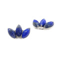 ASTM F136 Titanium 16G (1.2MM) Internally Threaded Blue Opal Piercing Stud