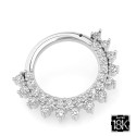 18k Gold Diamond Daith & Septum Piercing Hoop 16G 8MM