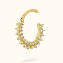 18k Gold Diamond Daith & Septum Piercing Hoop 16G 8MM