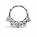 Titanium Hinged Hoop with CZ Accents – 16G | 10mm