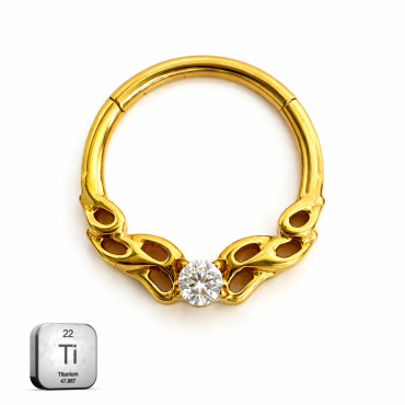 Titanium Hinged Clicker Ring