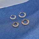 Titanium Front Crystal Daith & Septum Piercing Hoop 16G 8MM