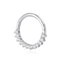 Titanium CZ Crown Daith & Septum Piercing Hoop 16G 10MM
