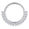 Titanium Plain Beaded Daith & Septum Piercing Hoop 16G 10MM
