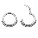 Titanium Plain Beaded Daith & Septum Piercing Hoop 16G 10MM