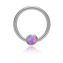 Natural Titanium Opal Ball Daith & Septum Piercing Hoop 16G 10MM