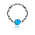 Natural Titanium Opal Ball Daith & Septum Piercing Hoop 16G 10MM