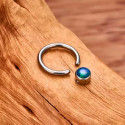 Natural Titanium Opal Ball Daith & Septum Piercing Hoop 16G 10MM
