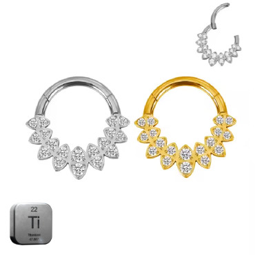 Titanium Eternal Daith & Septum Piercing Hoop 16G 8MM