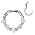 Titanium Marquise Round Daith & Septum Piercing Hoop 16G 10MM