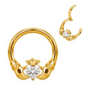 Titanium Heart in Hand Daith & Septum Piercing Hoop 16G 8MM