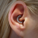 Titanium Royal Crystal Daith & Septum Piercing Hoop 16G 8MM