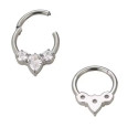 Titanium Drop Crystal Daith & Septum Piercing Hoop 16G 8MM