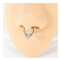 Titanium Drop Crystal Daith & Septum Piercing Hoop 16G 8MM