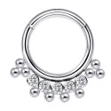 Titanium Princess Crown Daith & Septum Piercing Hoop 16G 8MM