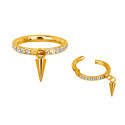 Titanium Spike Dangle Hinged Hoop – Bold Meets Brilliance