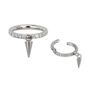 Titanium Spike Dangle Hinged Hoop – Bold Meets Brilliance