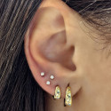 18k Gold Diamond Studded 18G (1.0MM) Threadless Push Pin 2mm Diamond Stud