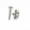 Marquise Trinity Diamond Stud – 18K Gold (Threaded Flat Back)