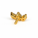 Marquise Trinity Diamond Stud – 18K Gold (Threaded Flat Back)