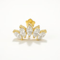 18K Gold Marquise Lab Diamond Cluster – Internally Threaded (Sold Per Piece)