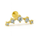 18K Gold Five-Diamond Bloom Arch Lab Diamonds