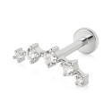 18K Gold Five-Diamond Bloom Arch Lab Diamonds