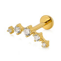 18K Gold Five-Diamond Bloom Arch Lab Diamonds