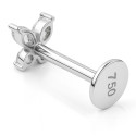18K White Gold Butterfly Labret with VVS D Color Lab Diamonds